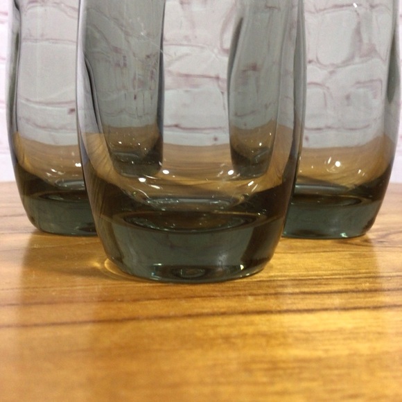 Vintage Smoky Gray Swirl Juice Glasses - Set of 3 - Picture 3 of 5